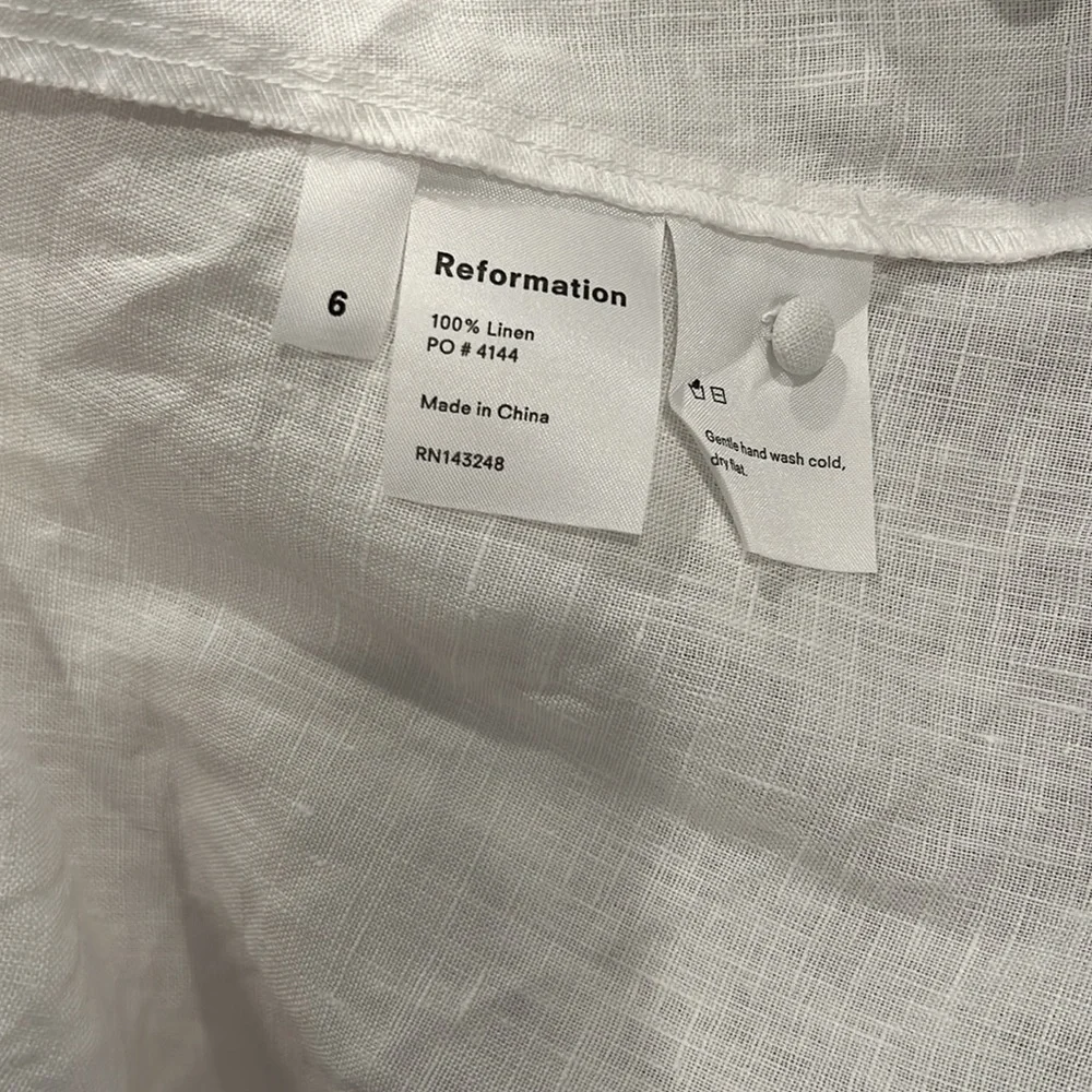 The Reformation Eloise Dress in color white size (6) - Picture 7 of 10